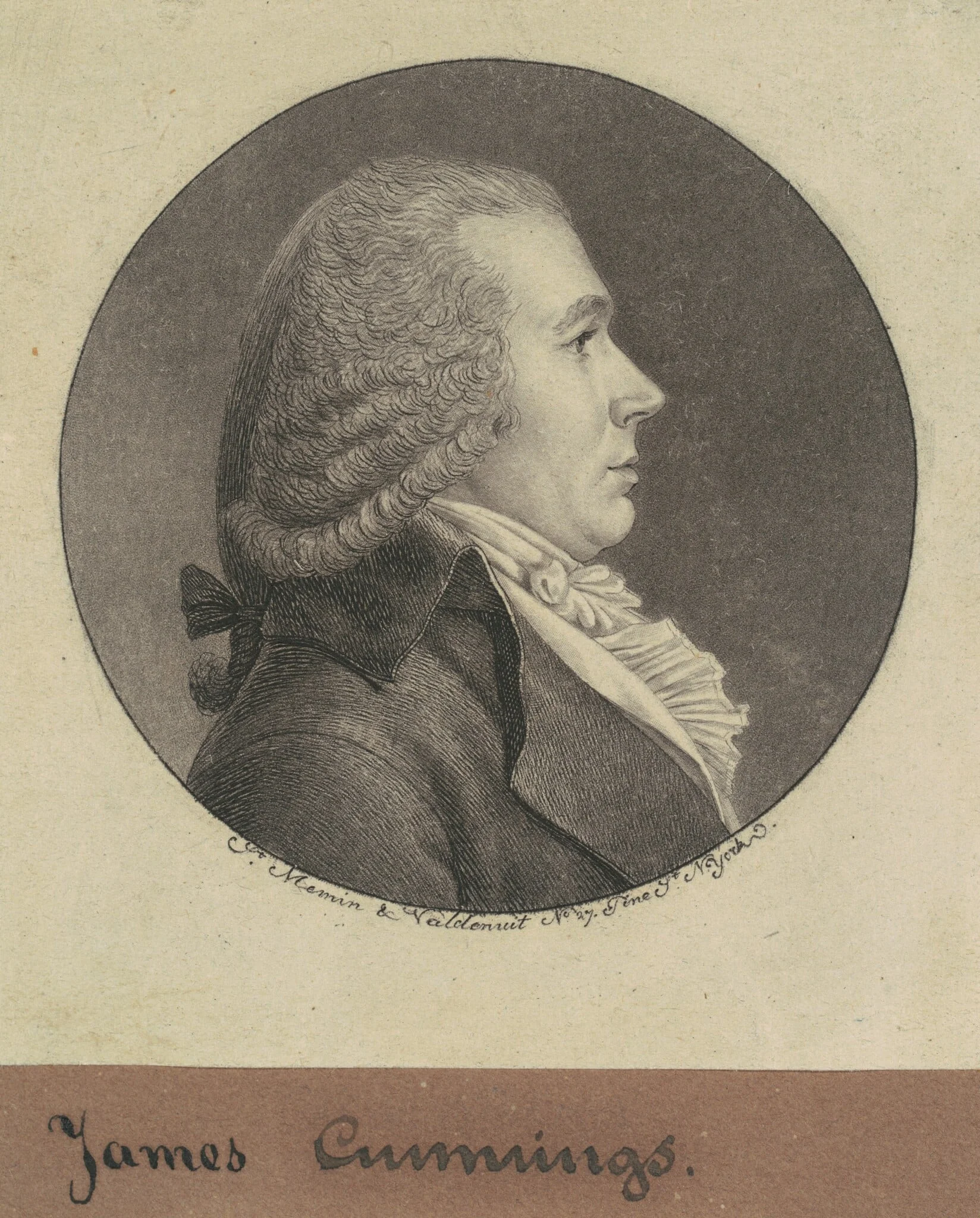 Fortescue Cuming, by Charles Balthazar Julien Févret de Saint-Mémin, ink, 1796