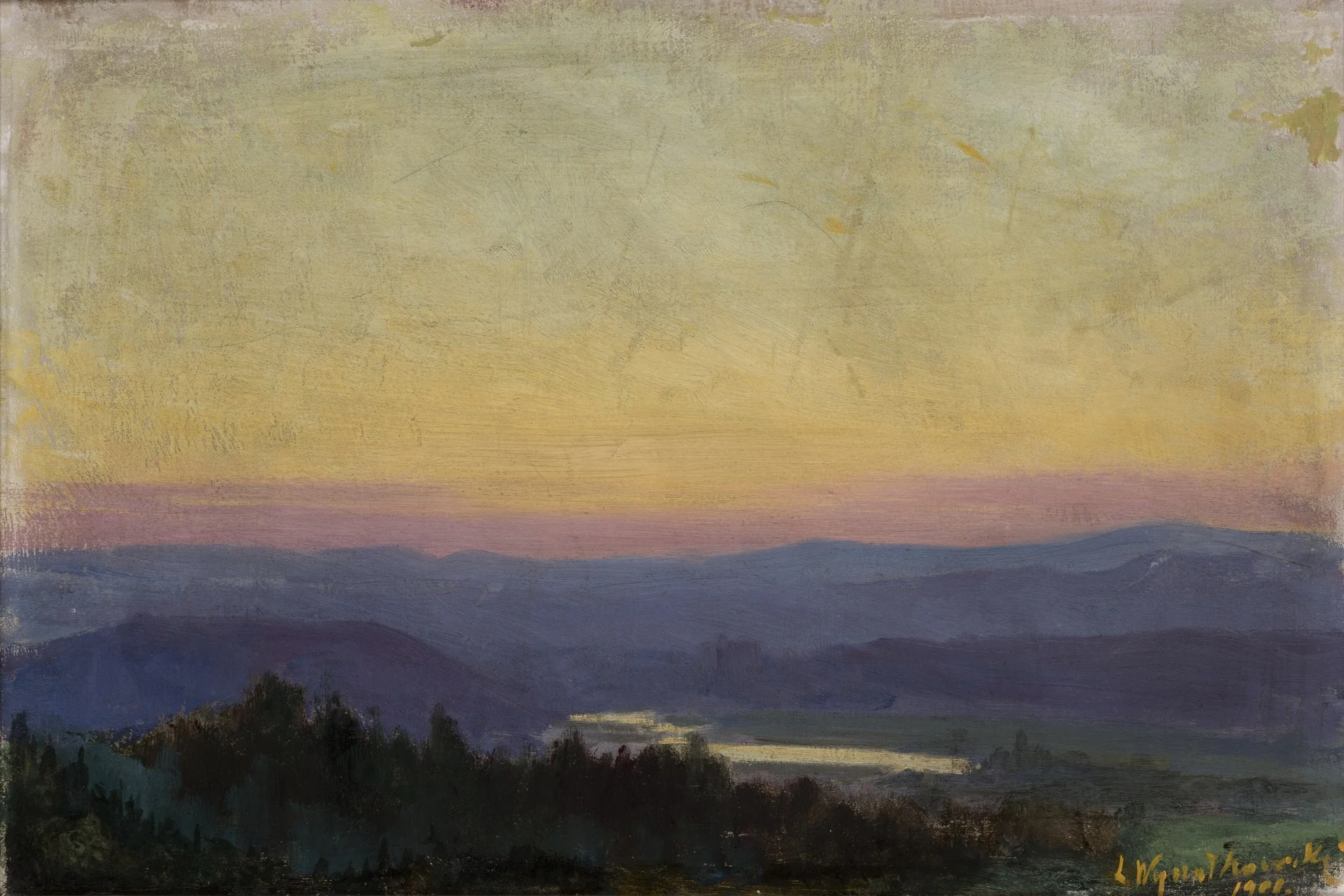 The Vistula near Tyniec at Sunset