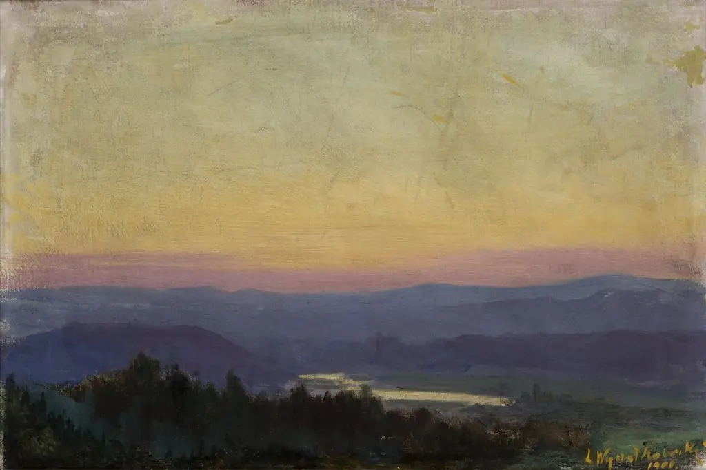The Vistula near Tyniec at Sunset