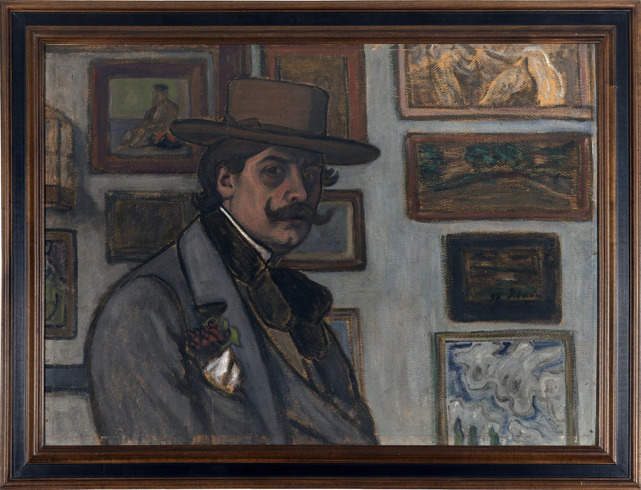 Self-Portrait in a brown hat