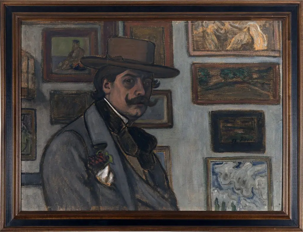 Self-Portrait in a brown hat