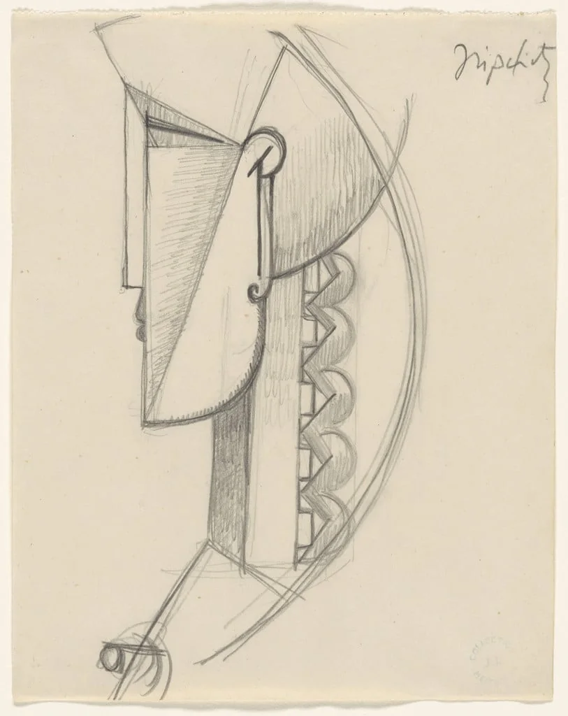 Untitled, by Jacques Lipchitz, graphite, 1914