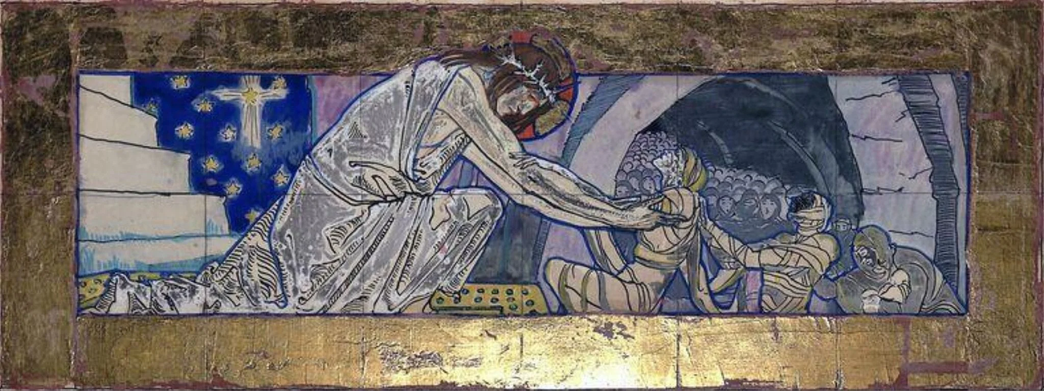 Christ descending into Hell, by Violet Oakley, watercolor, 1914