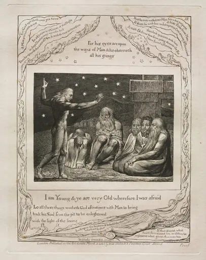 The Book of Job:  Pl. 12, I am Young and ye are very Old wherefore I was afraid
