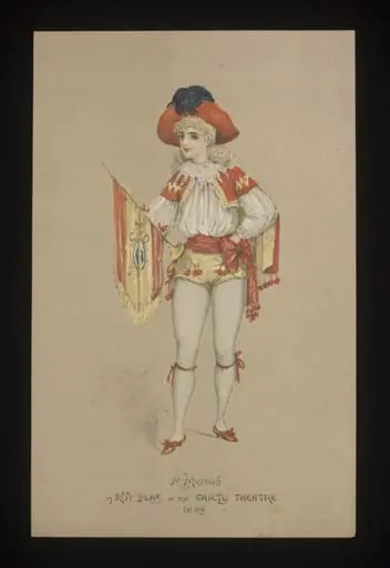 A Herald in Ruy Blas at the Gaiety Theatre 1889
