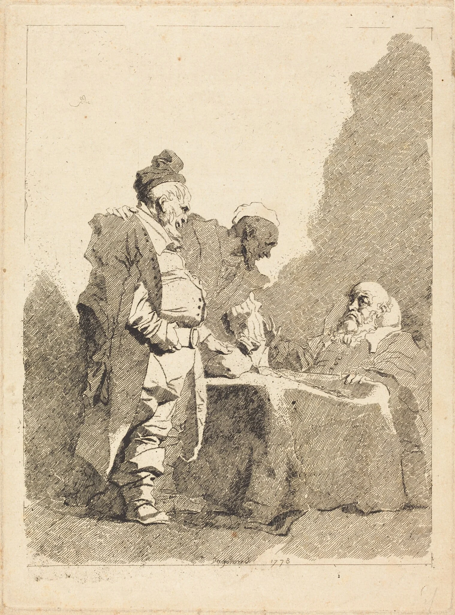 The Tax Collectors (Les traitants), by Jean Honoré Fragonard, ink, 1778