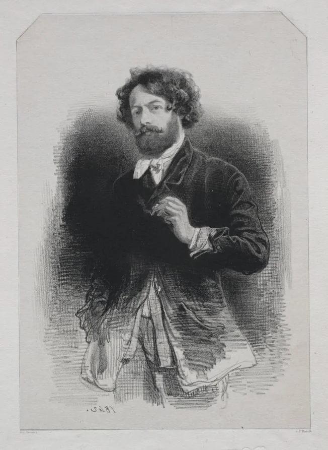 Self-Portrait, by Paul Gavarni, 1842
