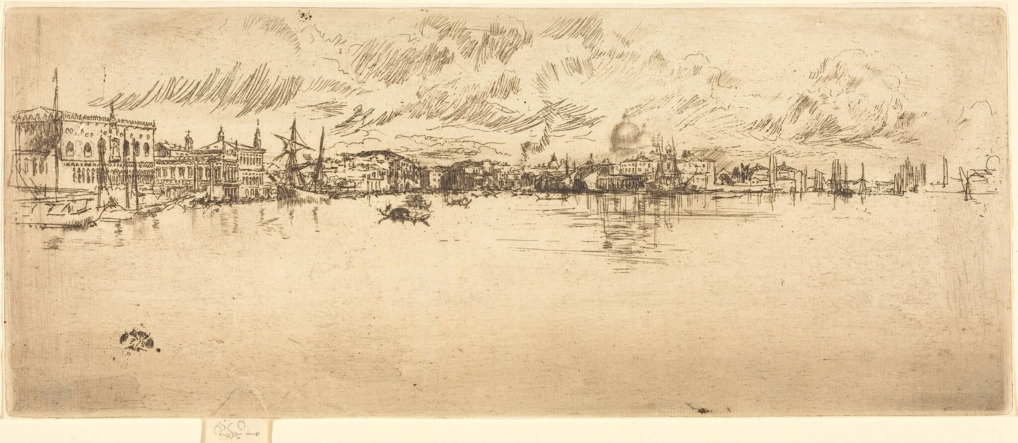 Long Venice, by James McNeill Whistler, ink, 1880