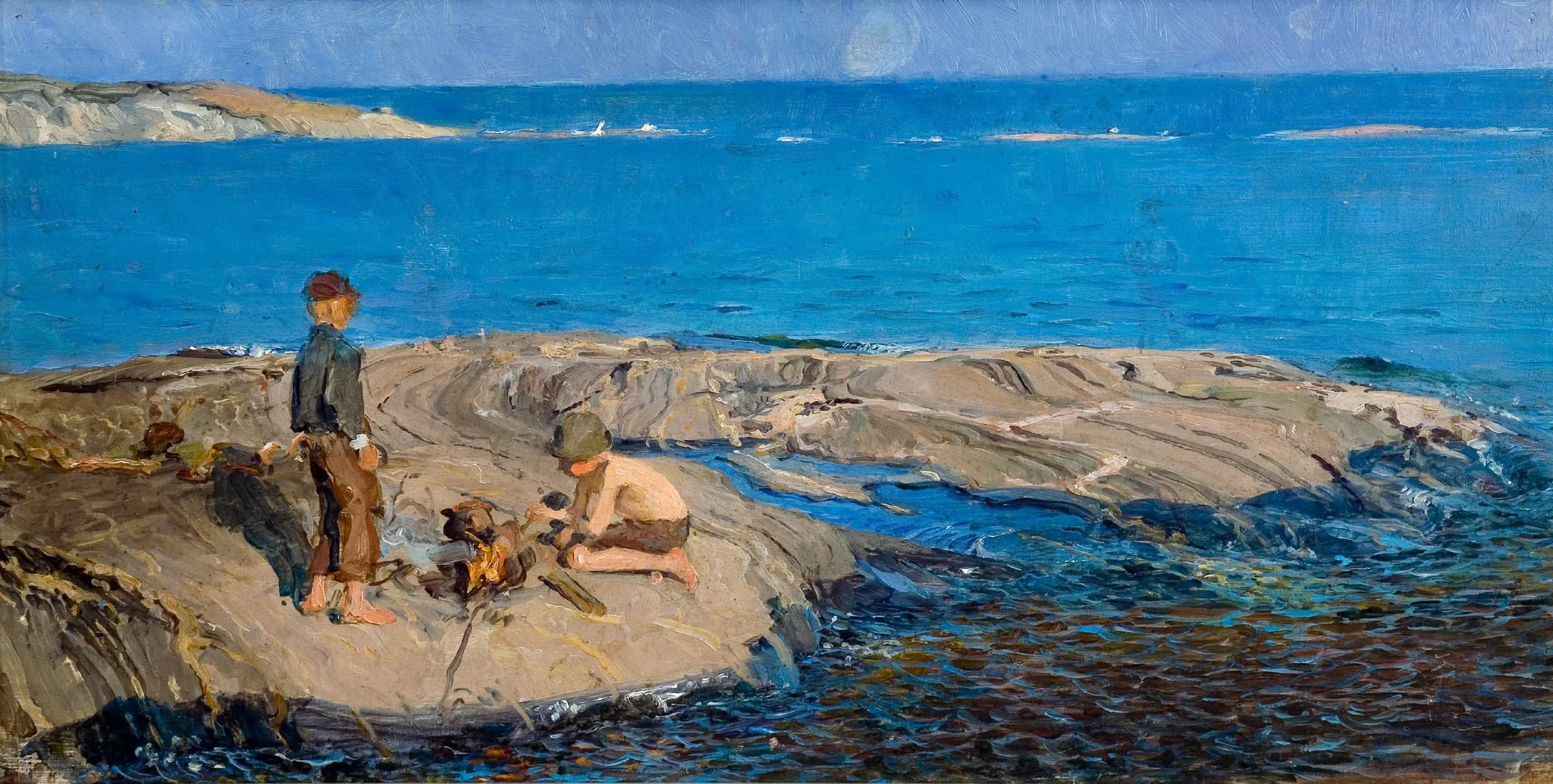 Pojat luodolla (Porkkalasta), by Venny Soldan-Brofeldt, 1913
