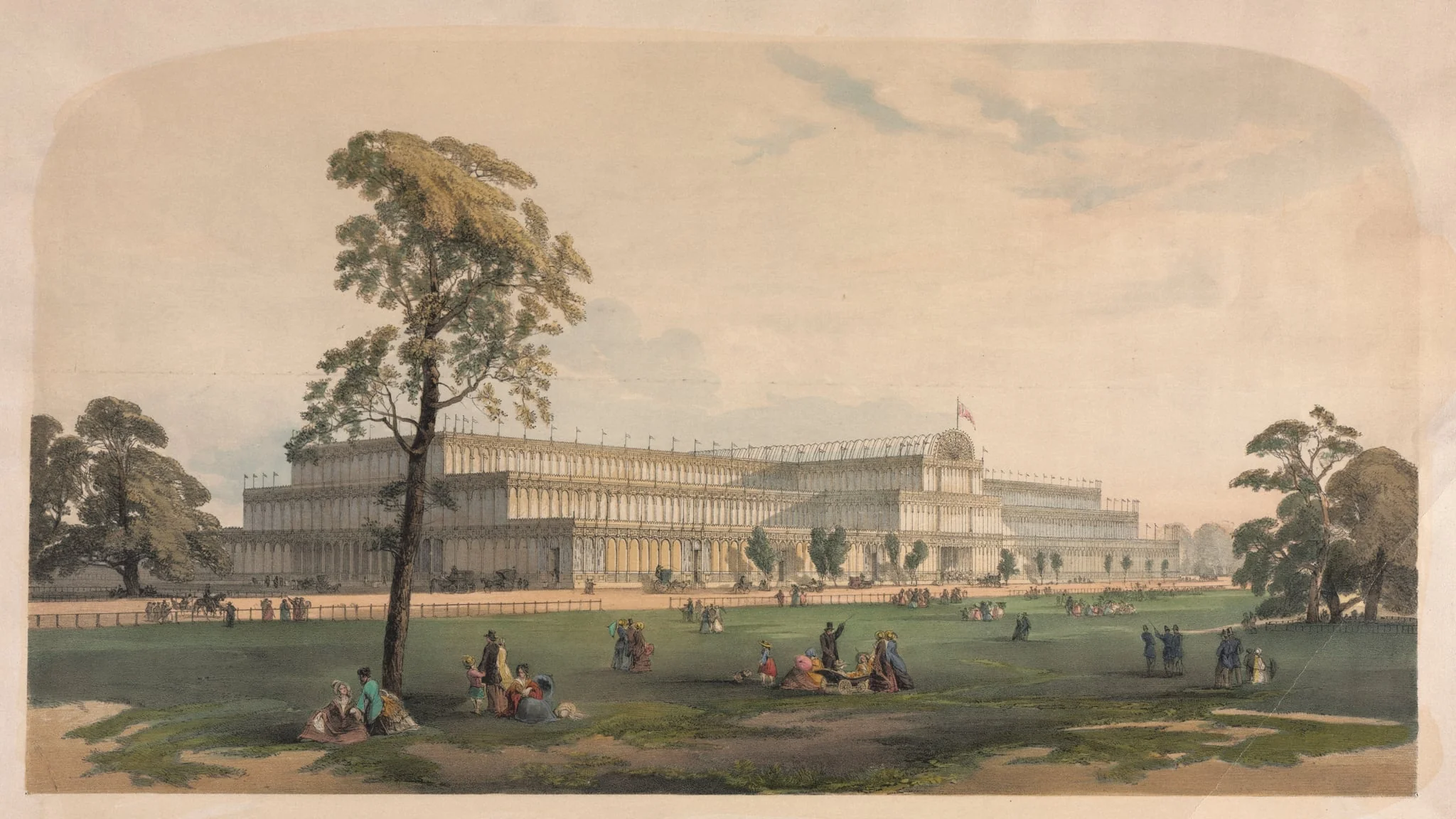 The Crystal Palace, by Joseph Nash, 1850