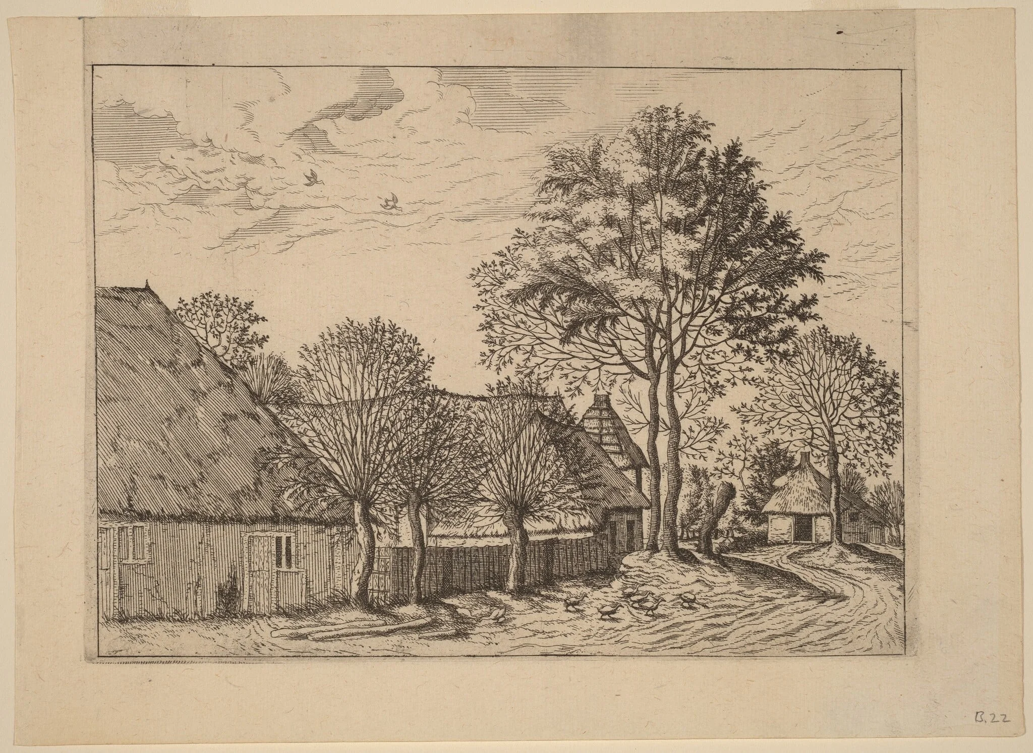 Farms, by Lucas van Doetechum, ink, 1560