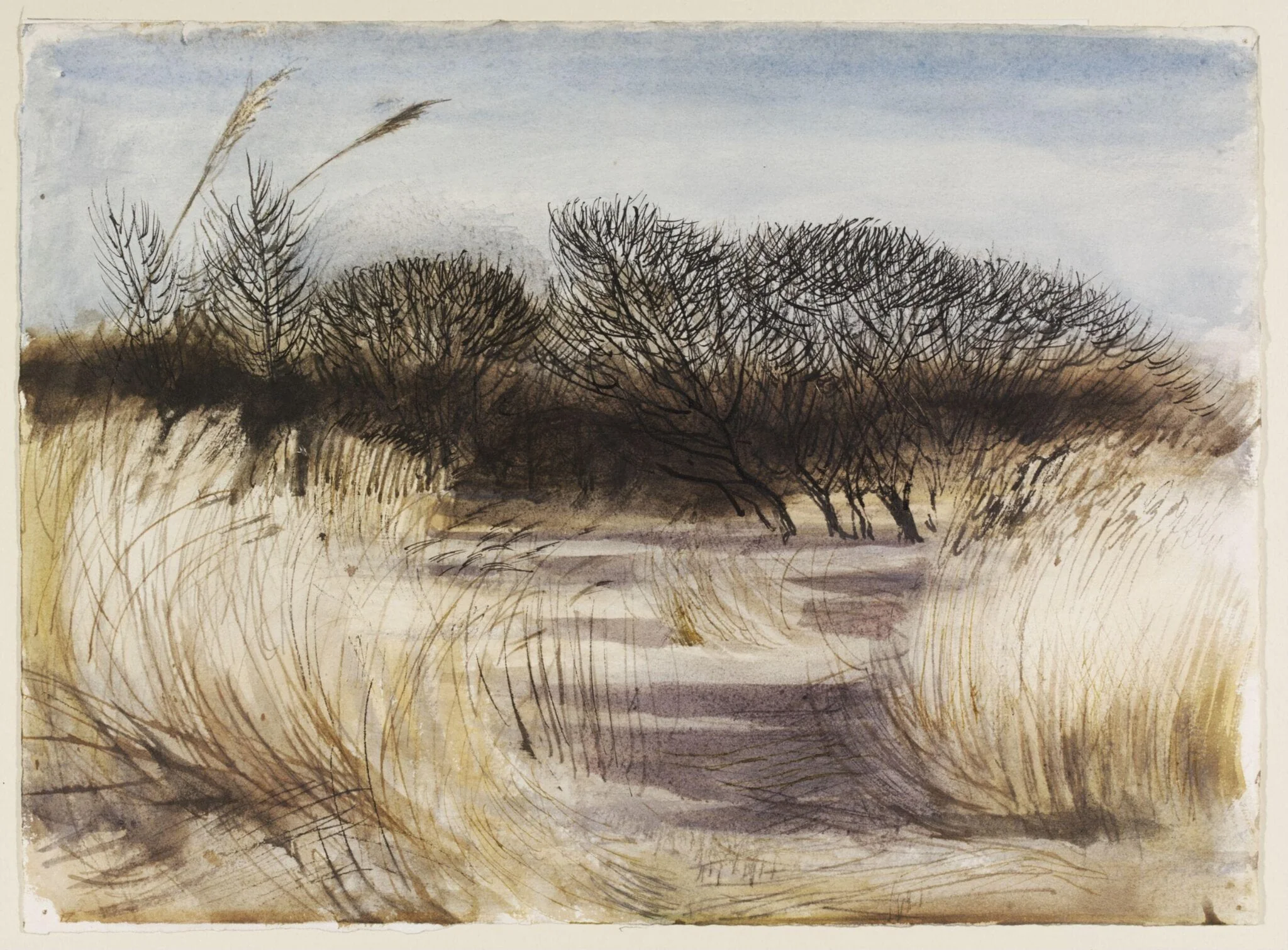 Oxwich, Gower, Glamorganshire, by Mona Moore, watercolor, 1940