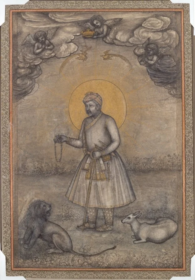 Portrait of the Aged Akbar, by Govardhan, unspecified, 1645