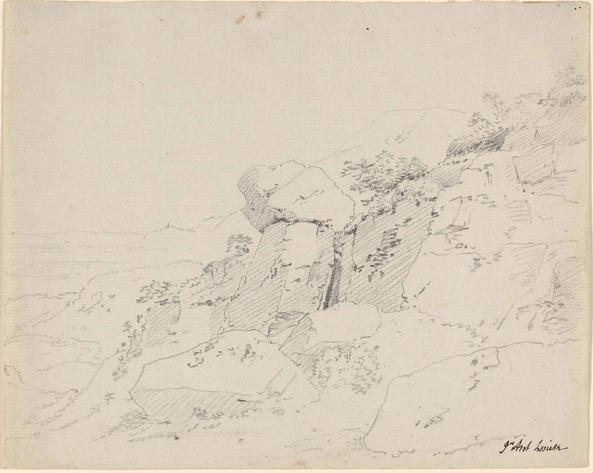 Glacial Boulders at the Edge of a Mountain