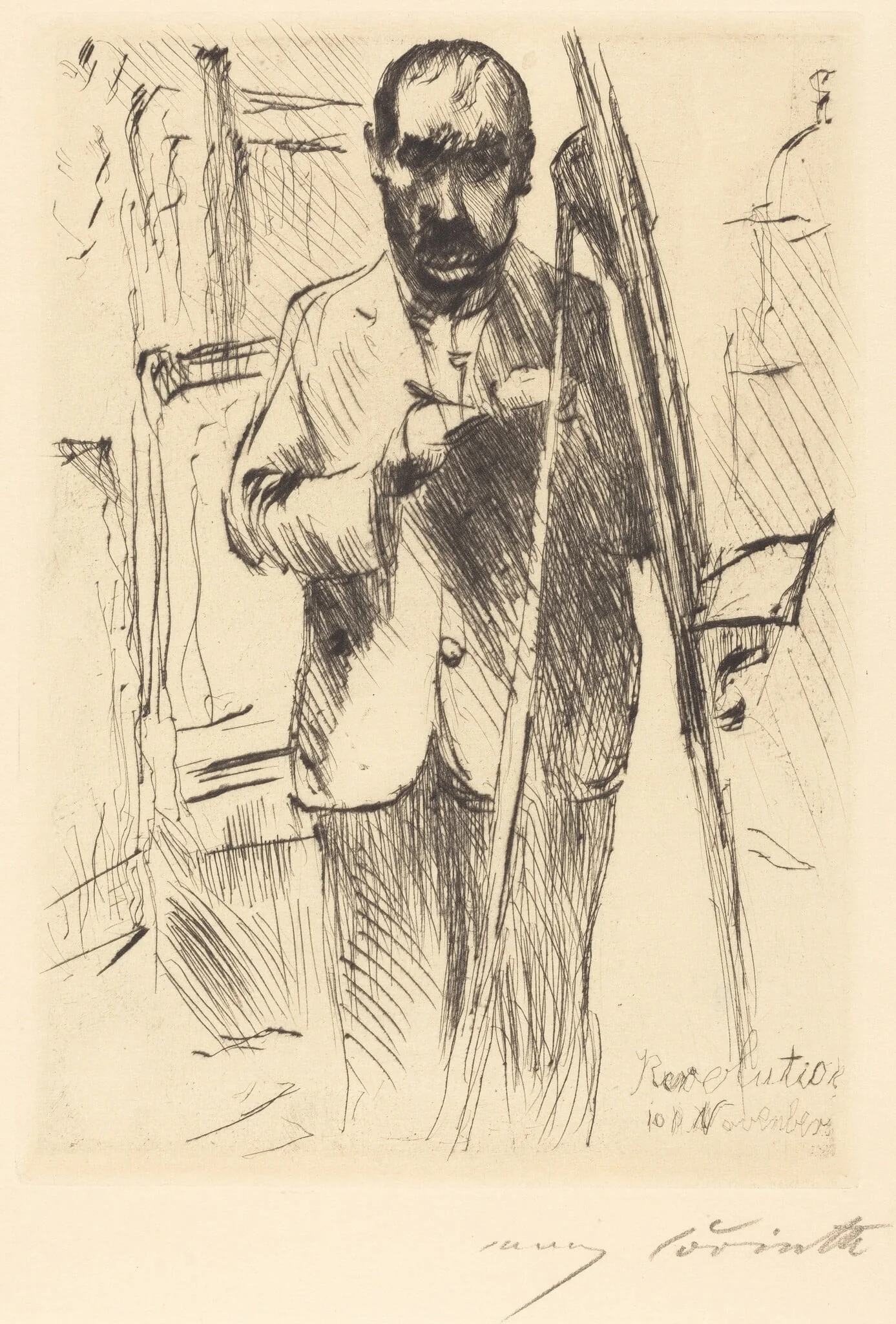 Selbstbildnis an der Staffelei (Self-Portrait with Easel)