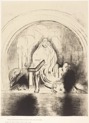 Puis je vis, dans la main droite de celui quietait assis sur le trone, un livre ecritdedans et dehors, scelle de sept sceaux (And I saw in the right hand of him that sat on the throne a book written within and on the backside, sealed with seven seals )