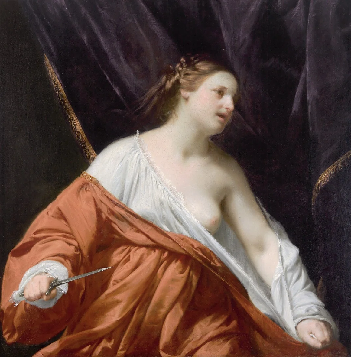 La Mort de Lucrèce, by Guido Cagnacci, unspecified, 1650