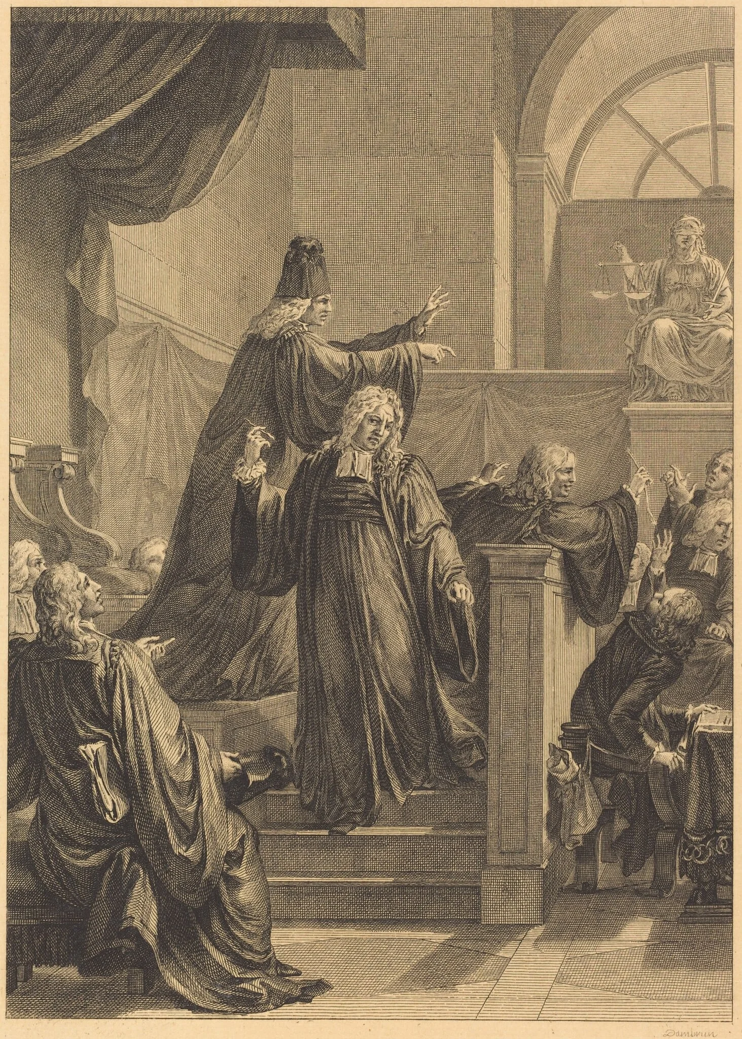 Le juge de mesle, by Jean Dambrun, ink, 1774