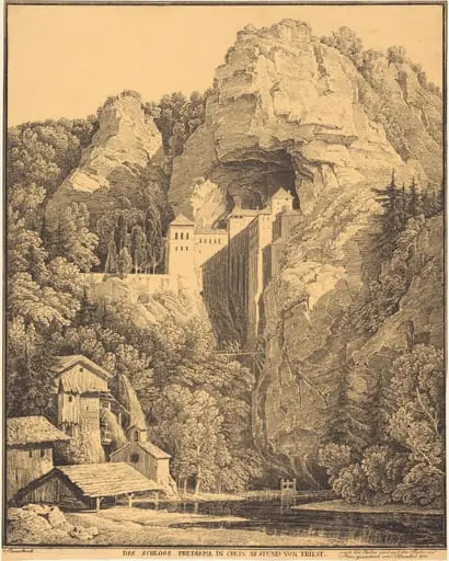 Das Schloss Prediama in Crein XII Stund: von Triest (Predjama Castle in Carniola, Twelve Hours from Trieste)