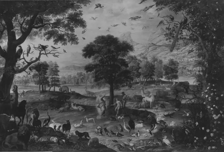 the creation of Adam and Eve in the Garden of Eden