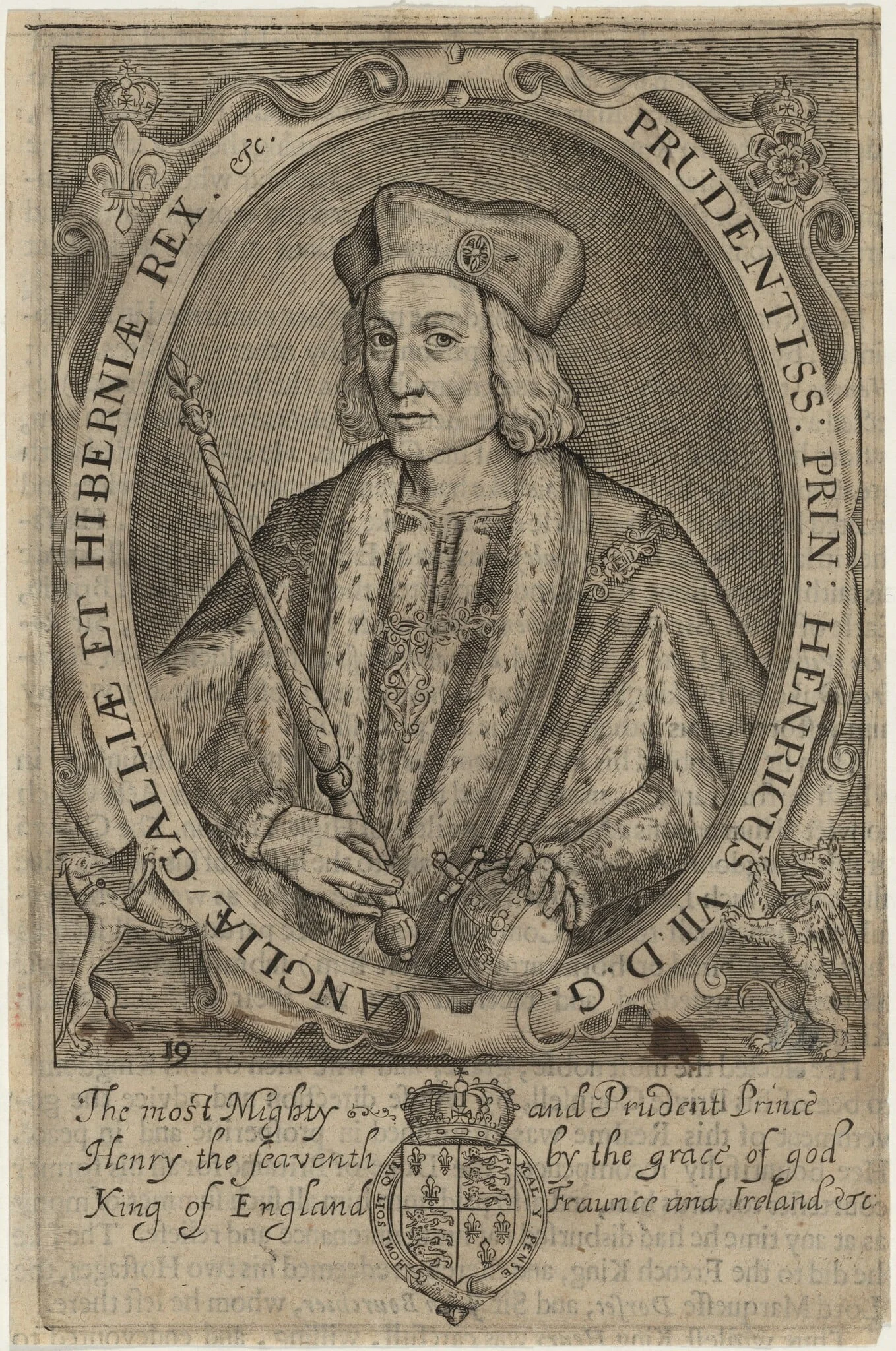 King Henry VII, by Renold Elstrack, ink, 1598