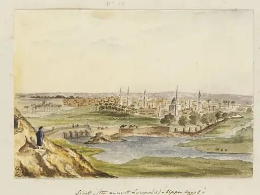 `Sioot - (the ancient Lycopolis.) - "Upper Egypt."  from the Stabl-Antar Hill'