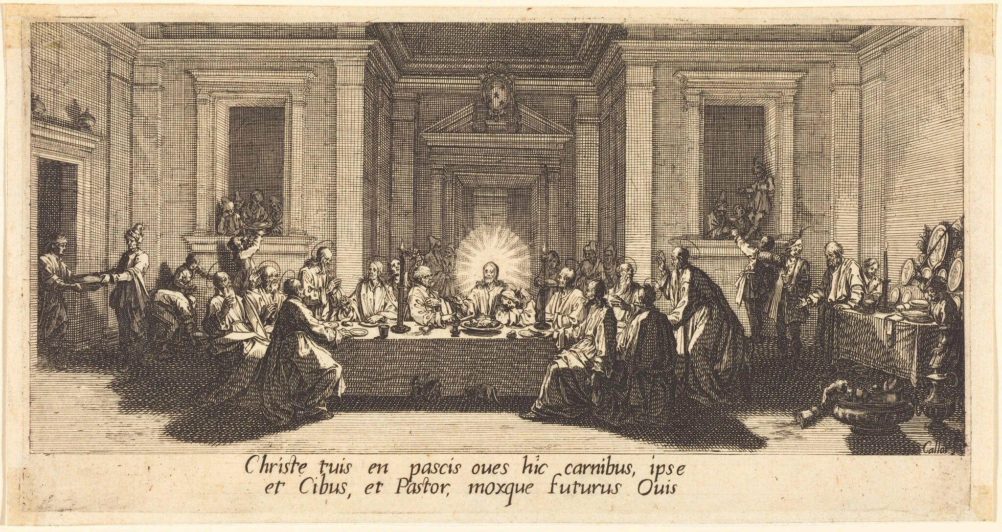 The Last Supper, by Jacques Callot, ink, 1618