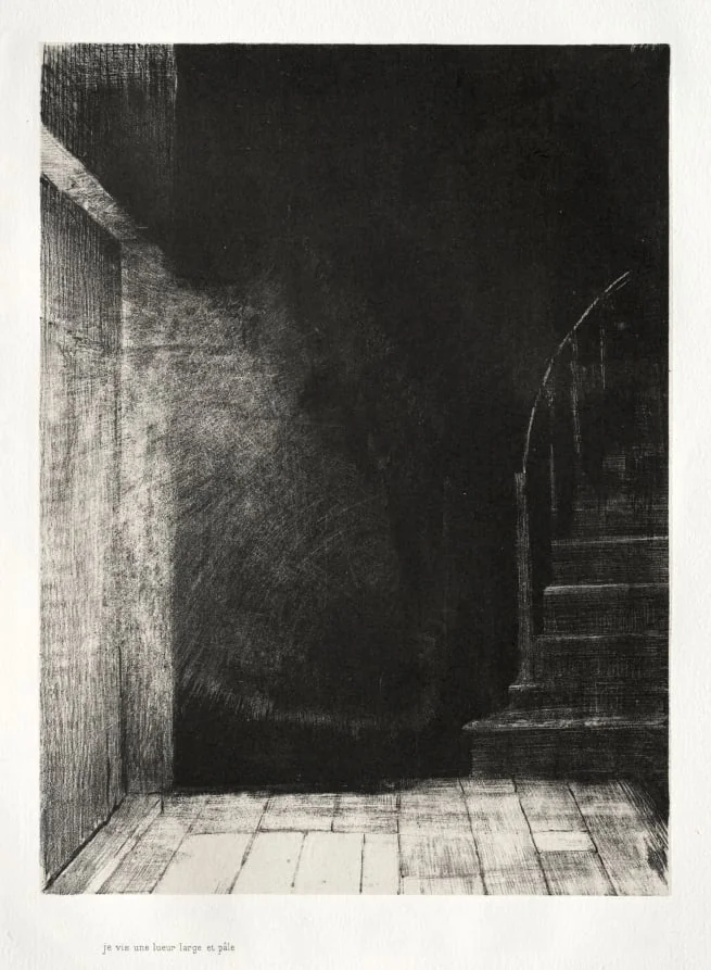 I Saw a Flash of Light, Large and Pale, by Odilon Redon, 1896