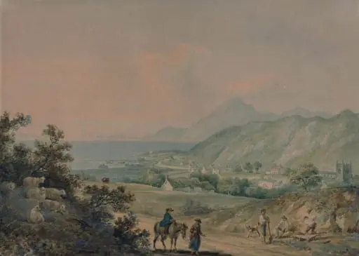 Bangor, with Penmaenmawr in the distance