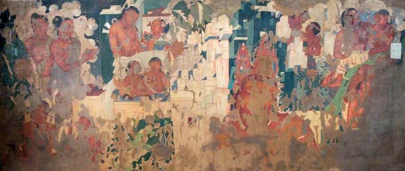 Copy of Painting inside the Caves of Ajanta (cave 2)