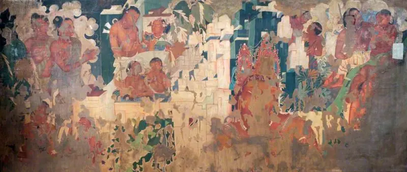 Copy of Painting inside the Caves of Ajanta (cave 2)