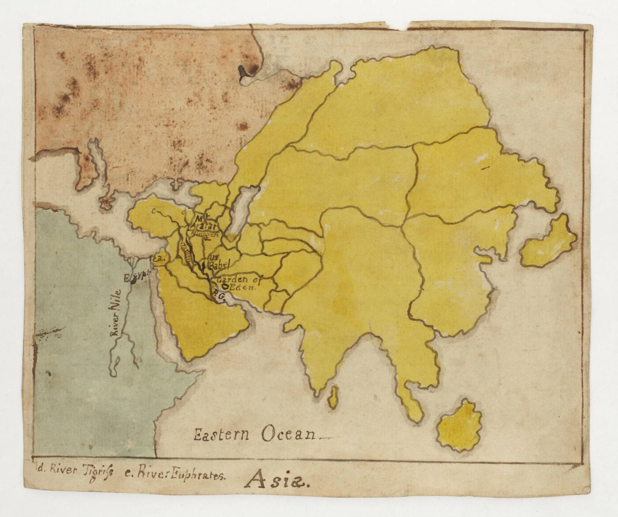 Asia., by Unknown, watercolor, 1774