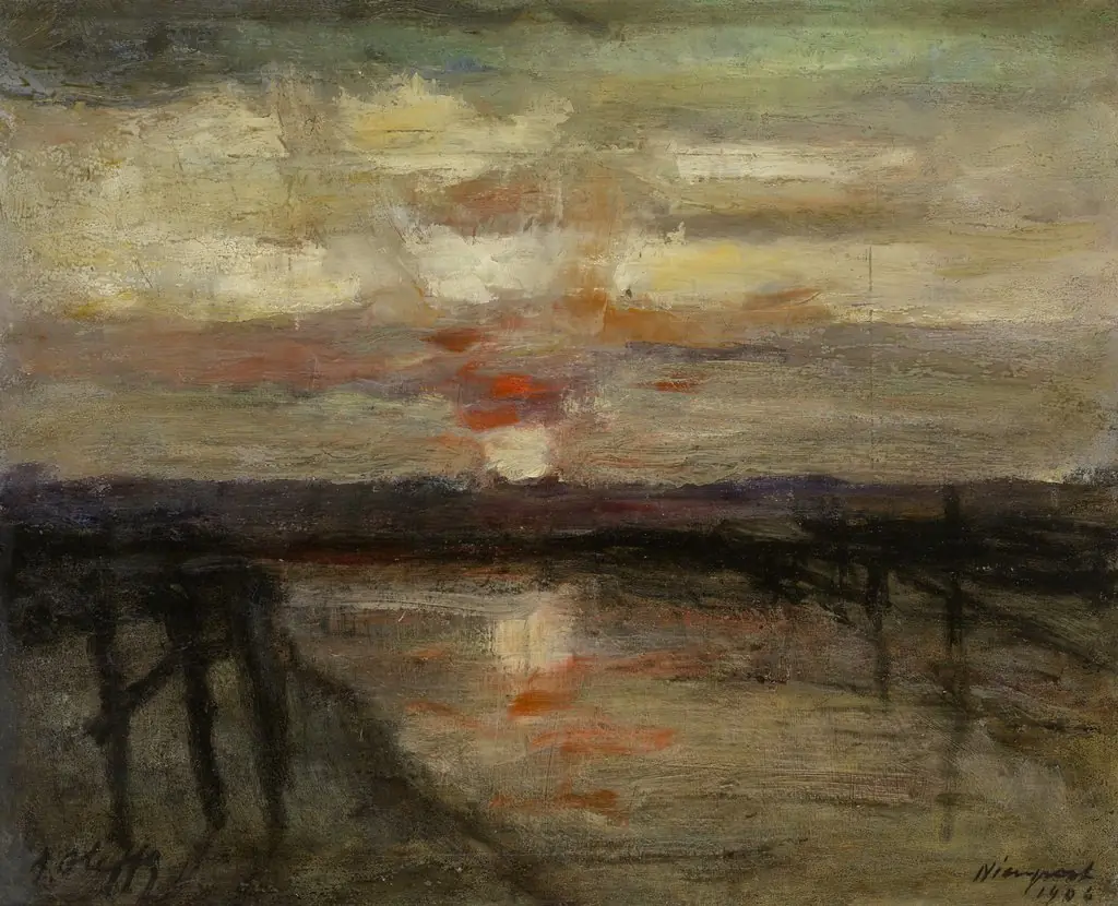 Sunset in Nieuwpoort