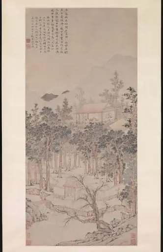 明  文徵明 樓居圖軸|Living Aloft: Master Liu's Retreat