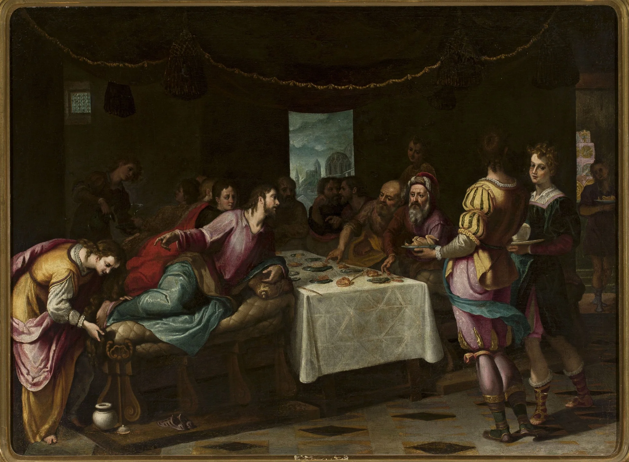 Christ at the house of Simon, by Cigoli, oil, 1596