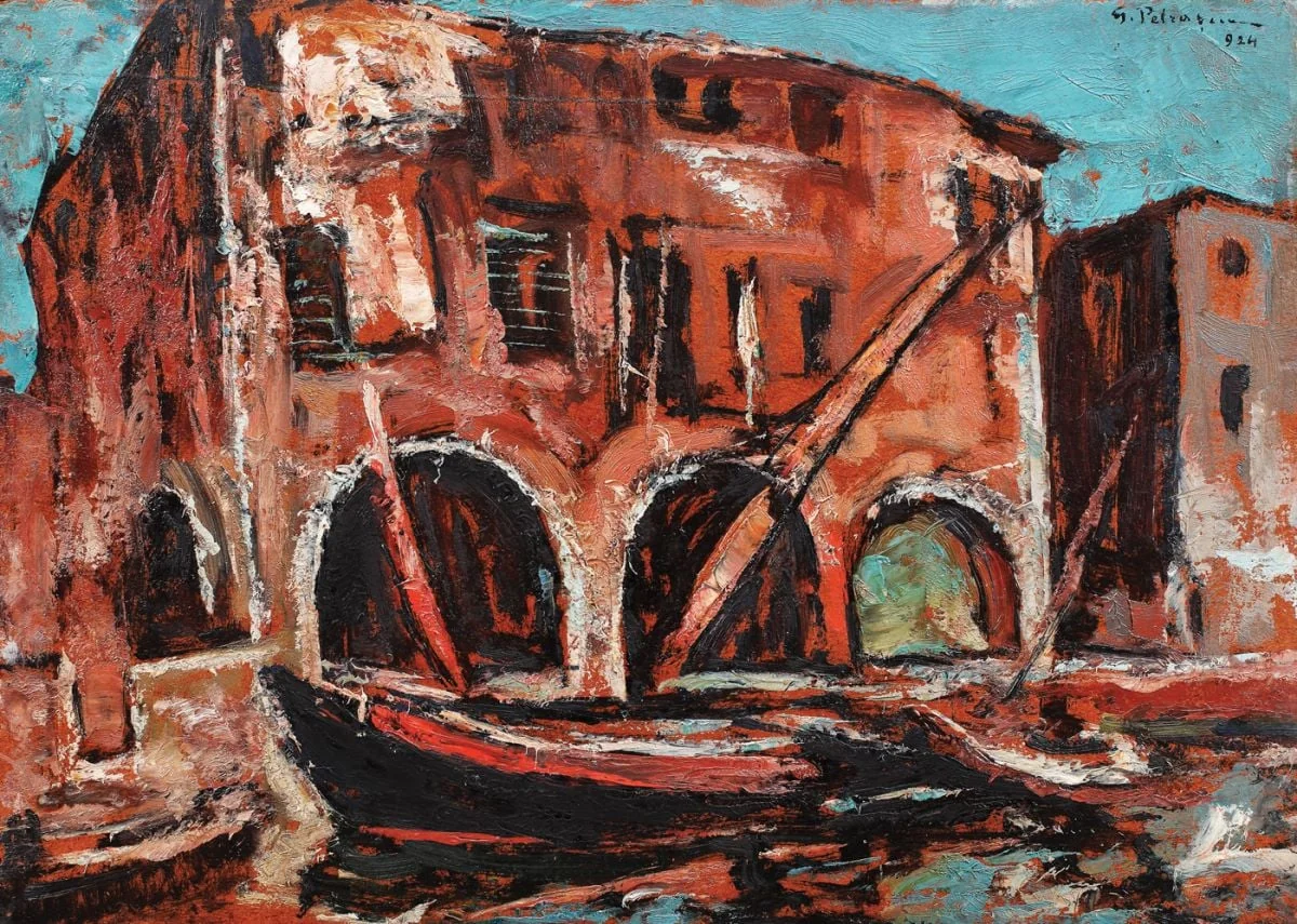 Chioggia, by Gheorghe Petrașcu, unspecified, 1924