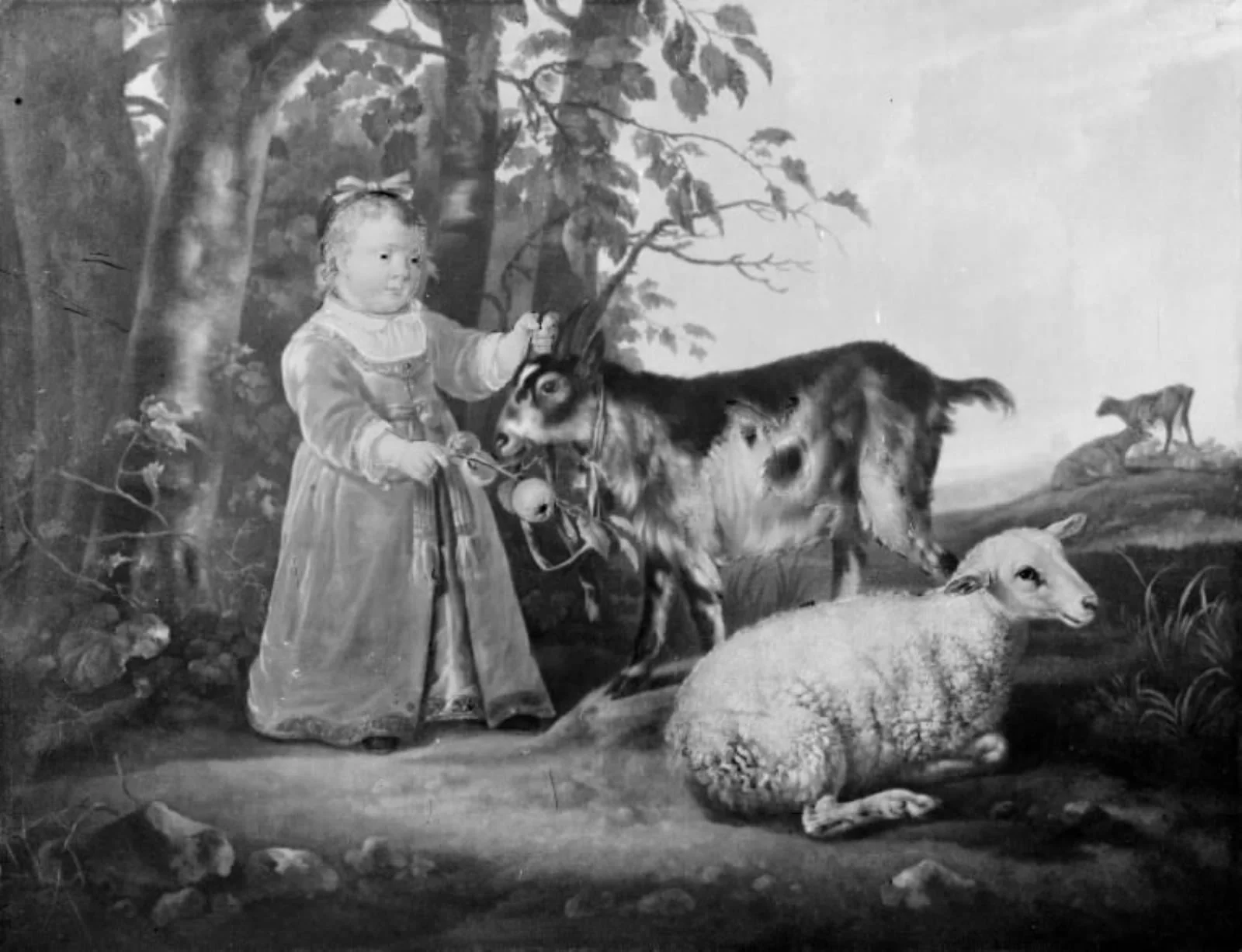The Little Girl with the Goat, by Unknown, 1663