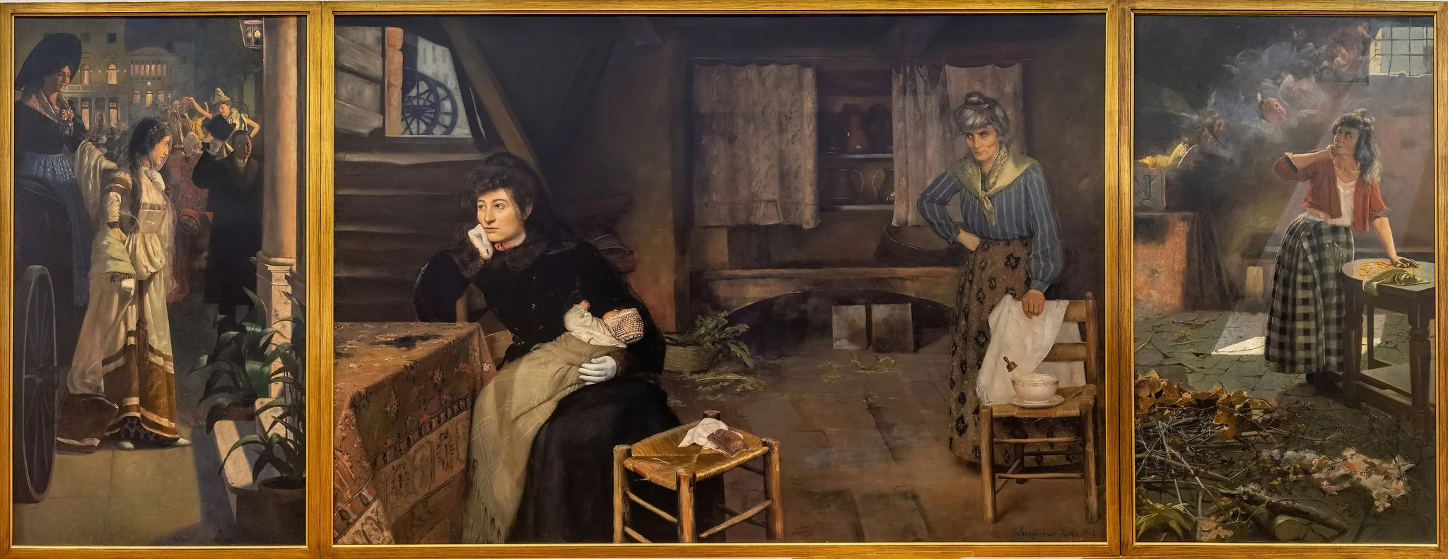 The Maker of Angels, by Pedro Weingärtner, oil, 1908