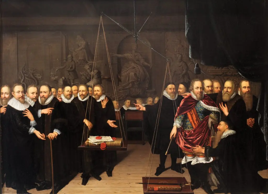 Allegory of the theological dispute between the Arminianists and their opponents
