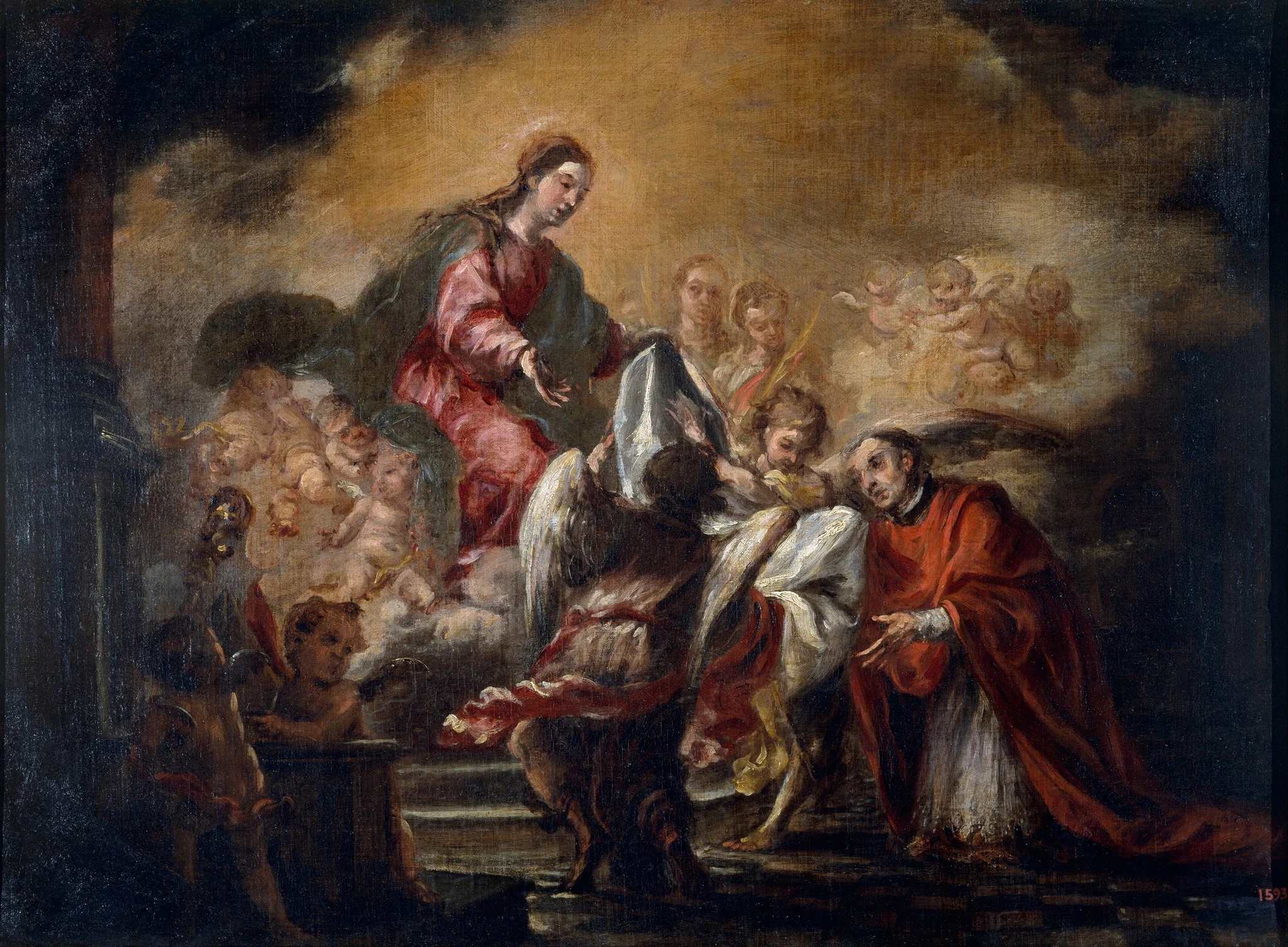 Imposition of the Chasuble on Saint Ildephonsus, by Juan de Valdés Leal, oil, 1661
