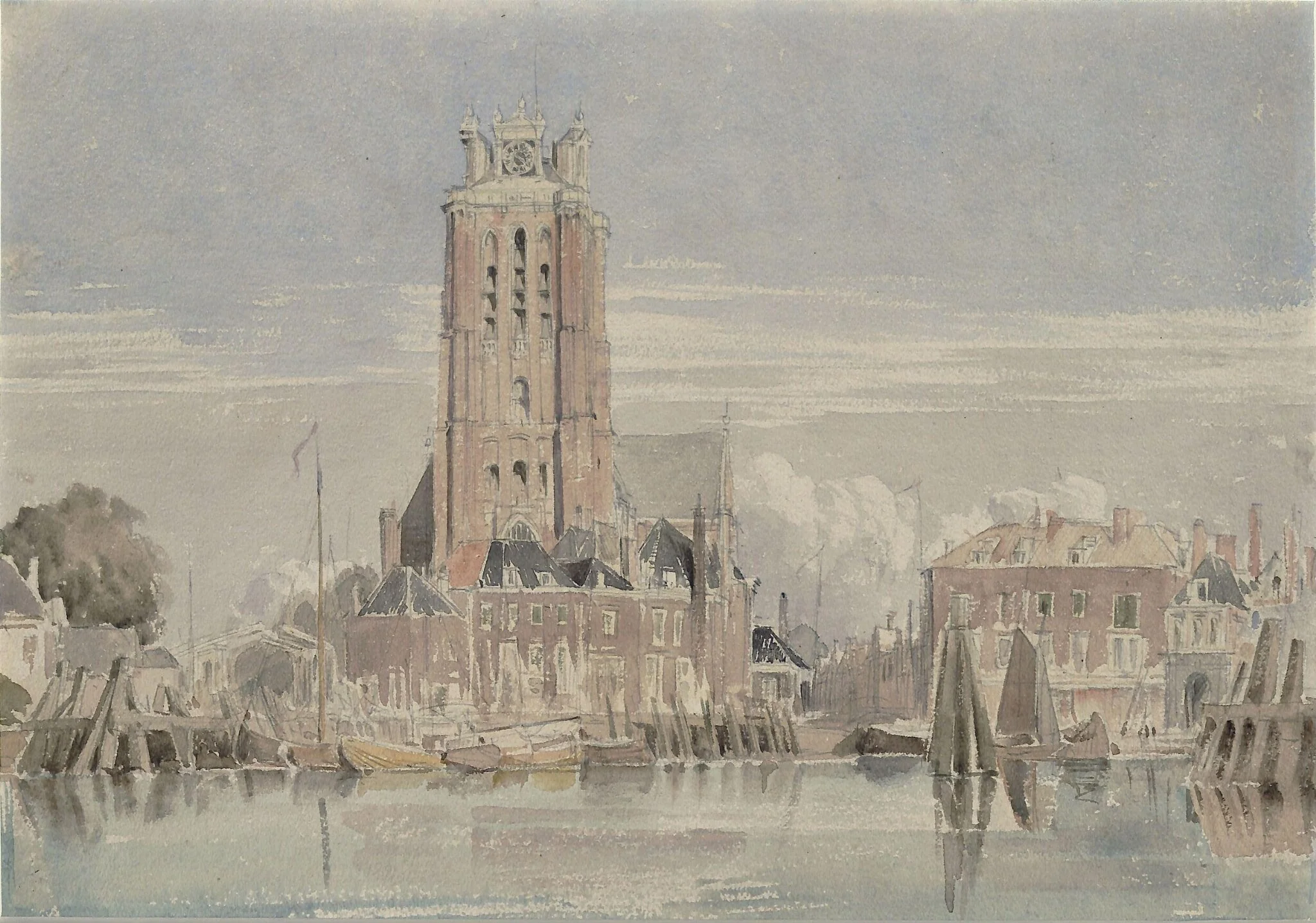 Docks and a clock tower