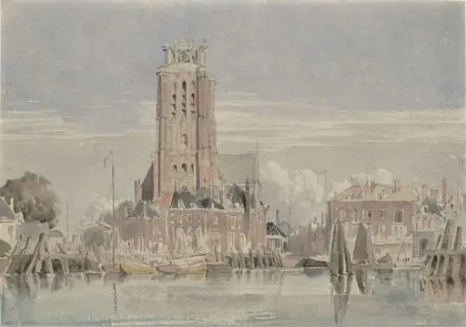 Docks and a clock tower