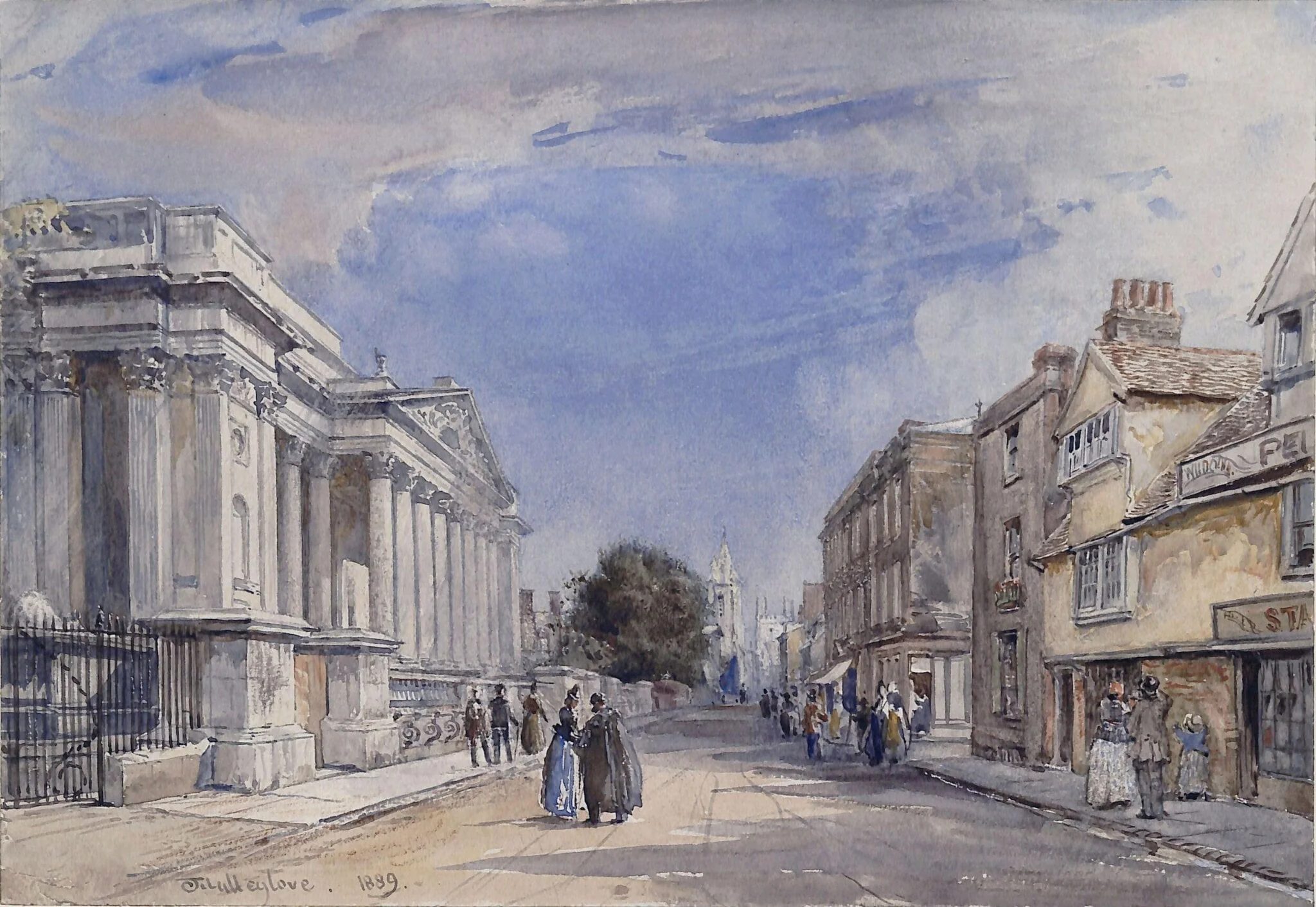 The Fitzwilliam Museum, Cambridge, by John Fulleylove, watercolor, 1889