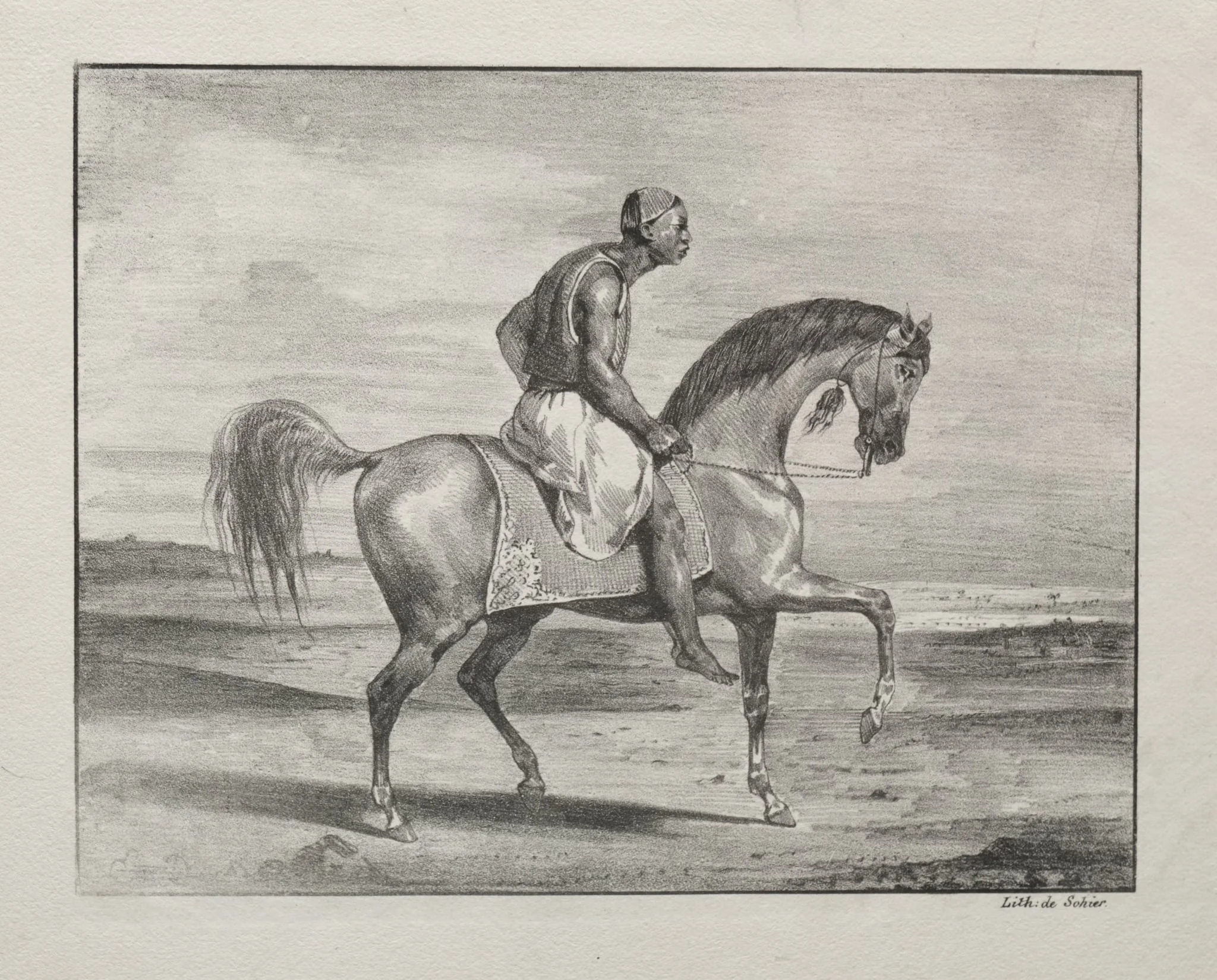 African on Horseback, by Eugène Delacroix, 1823