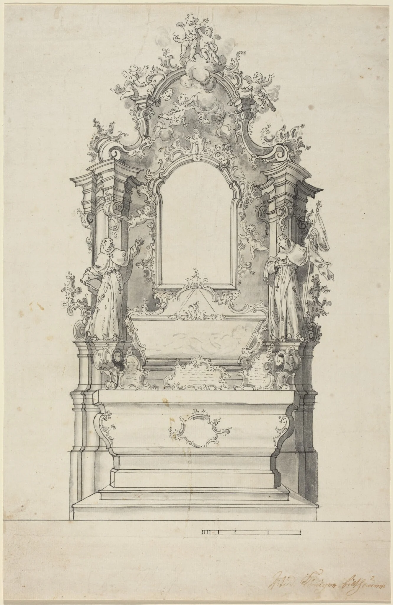 Rococo Altar with a Reliquary Tomb