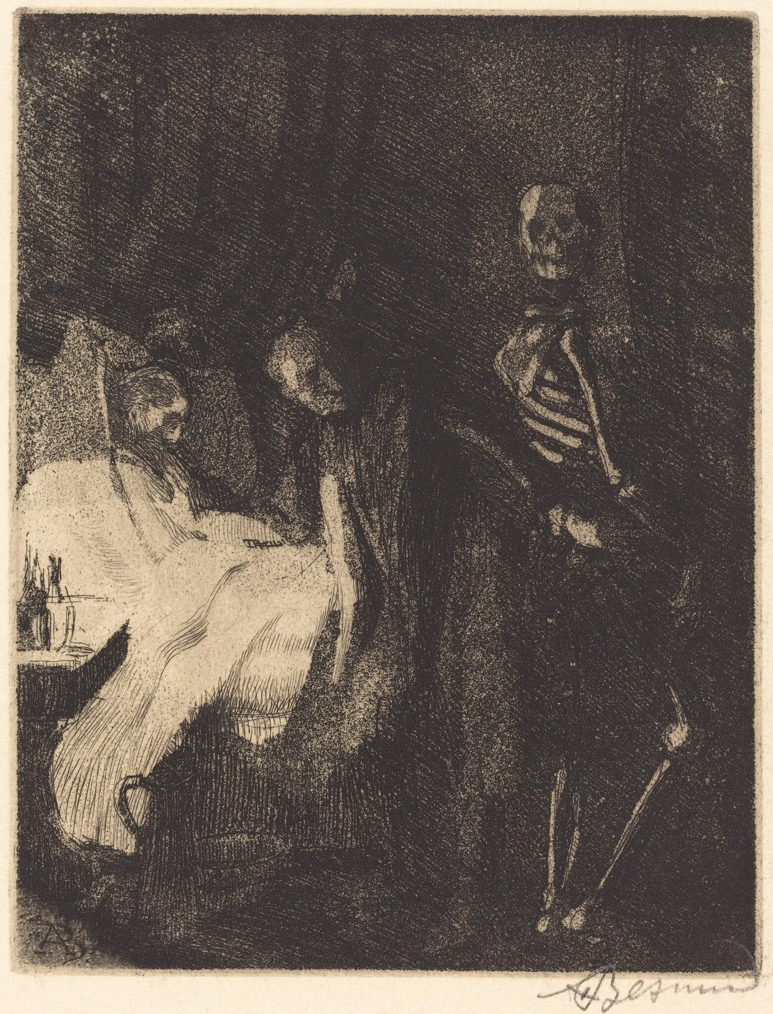 Importunate (Importune), by Paul-Albert Besnard, ink, 1900