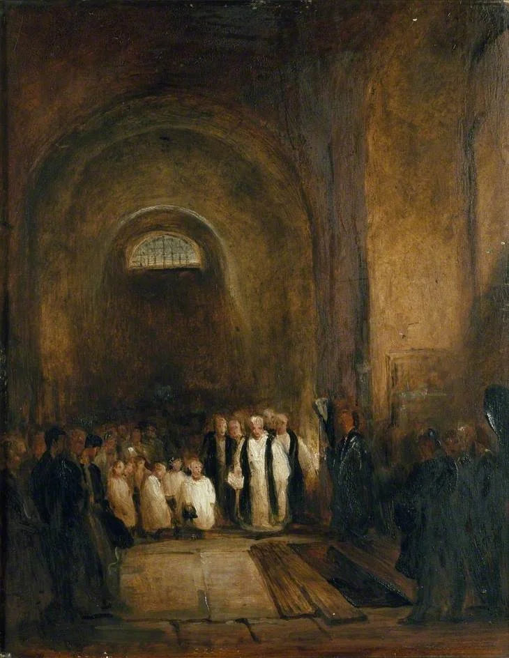 Turner's Burial in the Crypt of St Paul's, by George Jones, unspecified