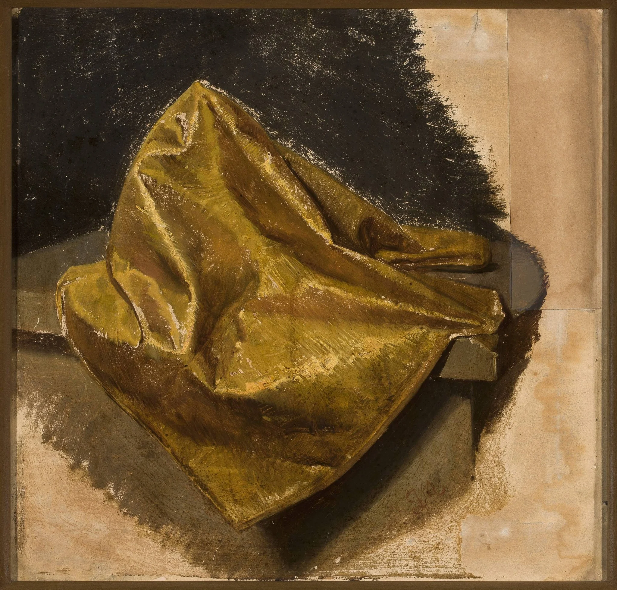 Golden fabric, study for men's attire