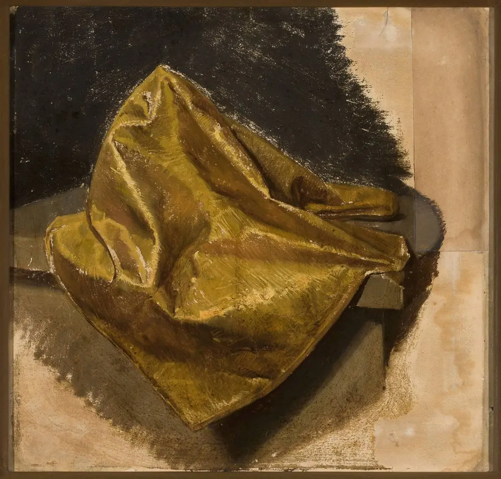 Golden fabric, study for men's attire