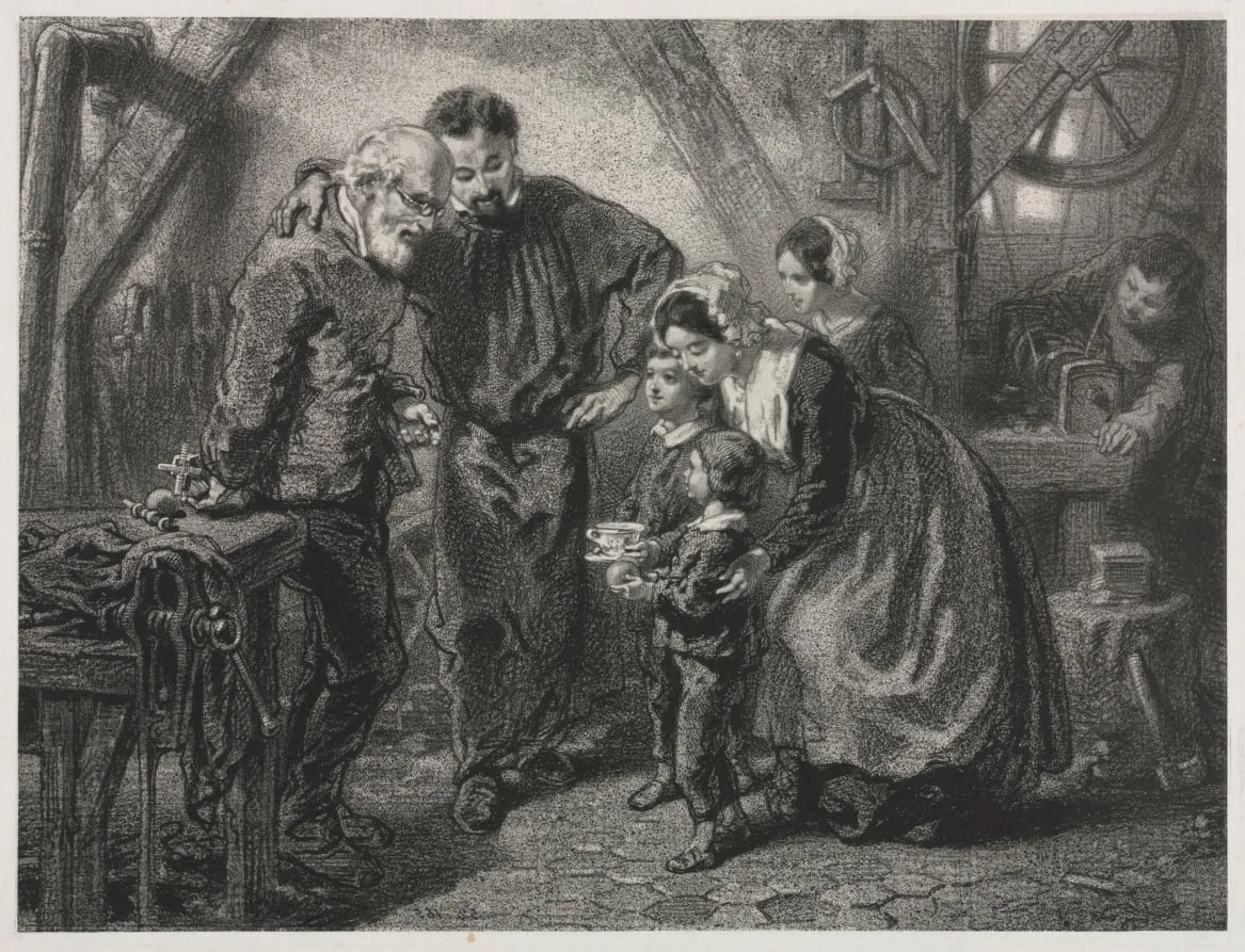 The Working-man's Birthday, by Paul Gavarni, 1804